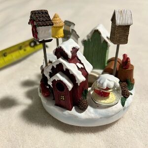 Soot stopper topper candle capper winter house bird snowy birdhouse home decor